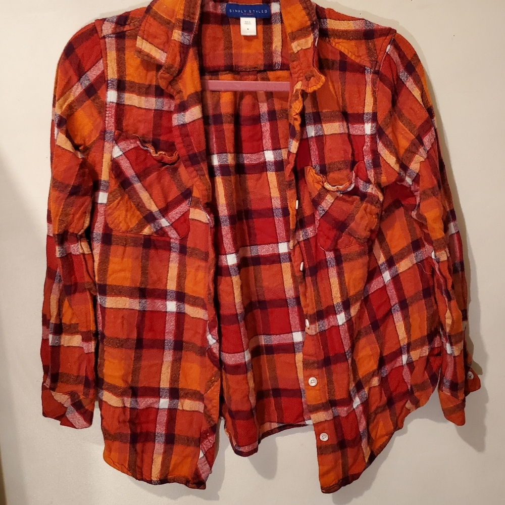 Simply styled sears orange flannel